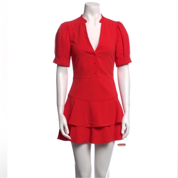 Alice + Olivia Red Romper Dress - Picture 1 of 4